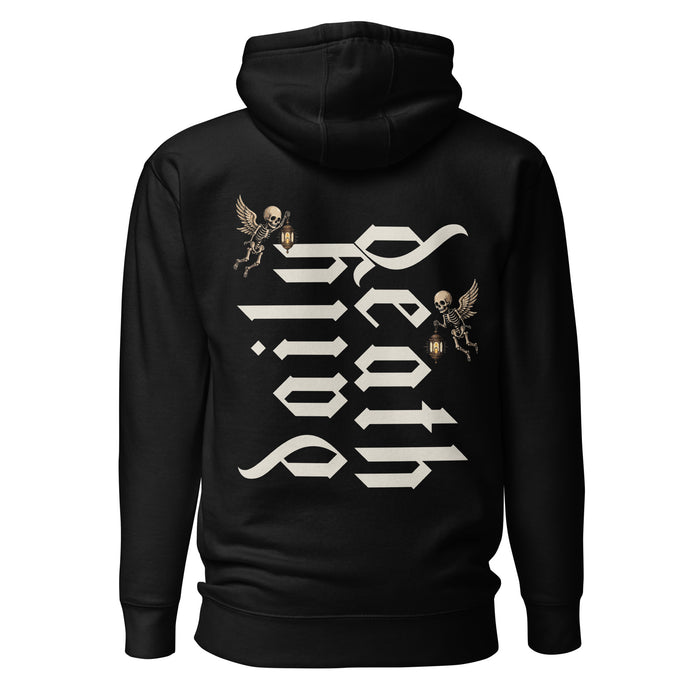 Daily Death Cherub Hoodie, back graphic detail
