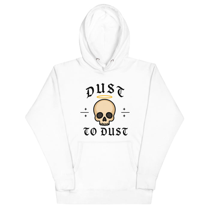 Dust to Dust Hoodie, white, front view
